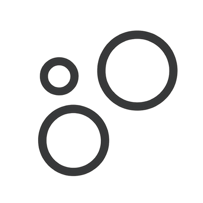 Three black rubber gaskets of different sizes on a white background