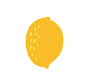 Yellow lemon illustration on a white background