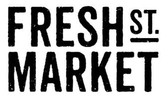 Black text 'Fresh St. Market' on a white background
