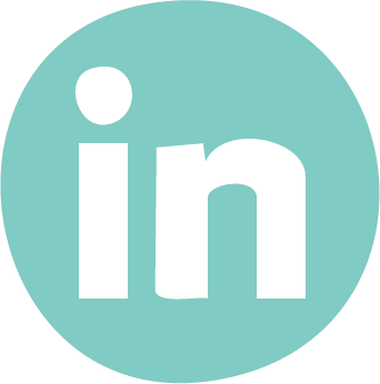 LinkedIn logo on a teal background