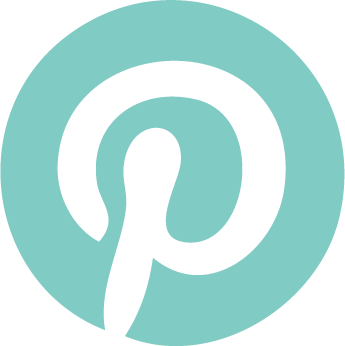 Pinterest logo with a white 'p' on a teal background