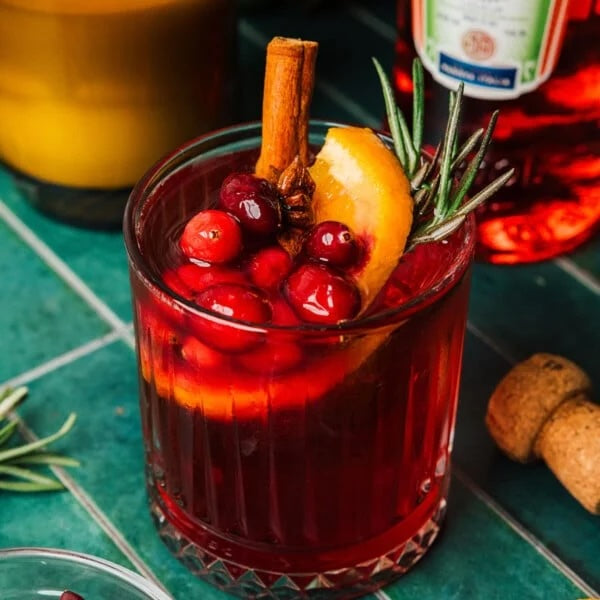 CRANBERRY APEROL SPRITZ with a Gut Friendly Twist